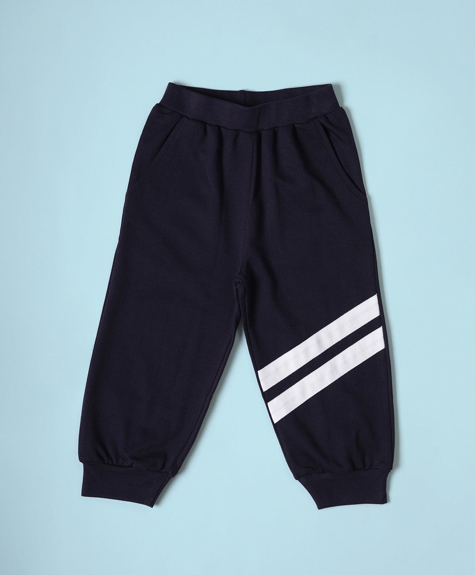 Kids Maritime Blue Cut & Sew Baggy Joggers