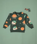 Kids Basketball Print Full Sleeves Oversized Sweatshirt
