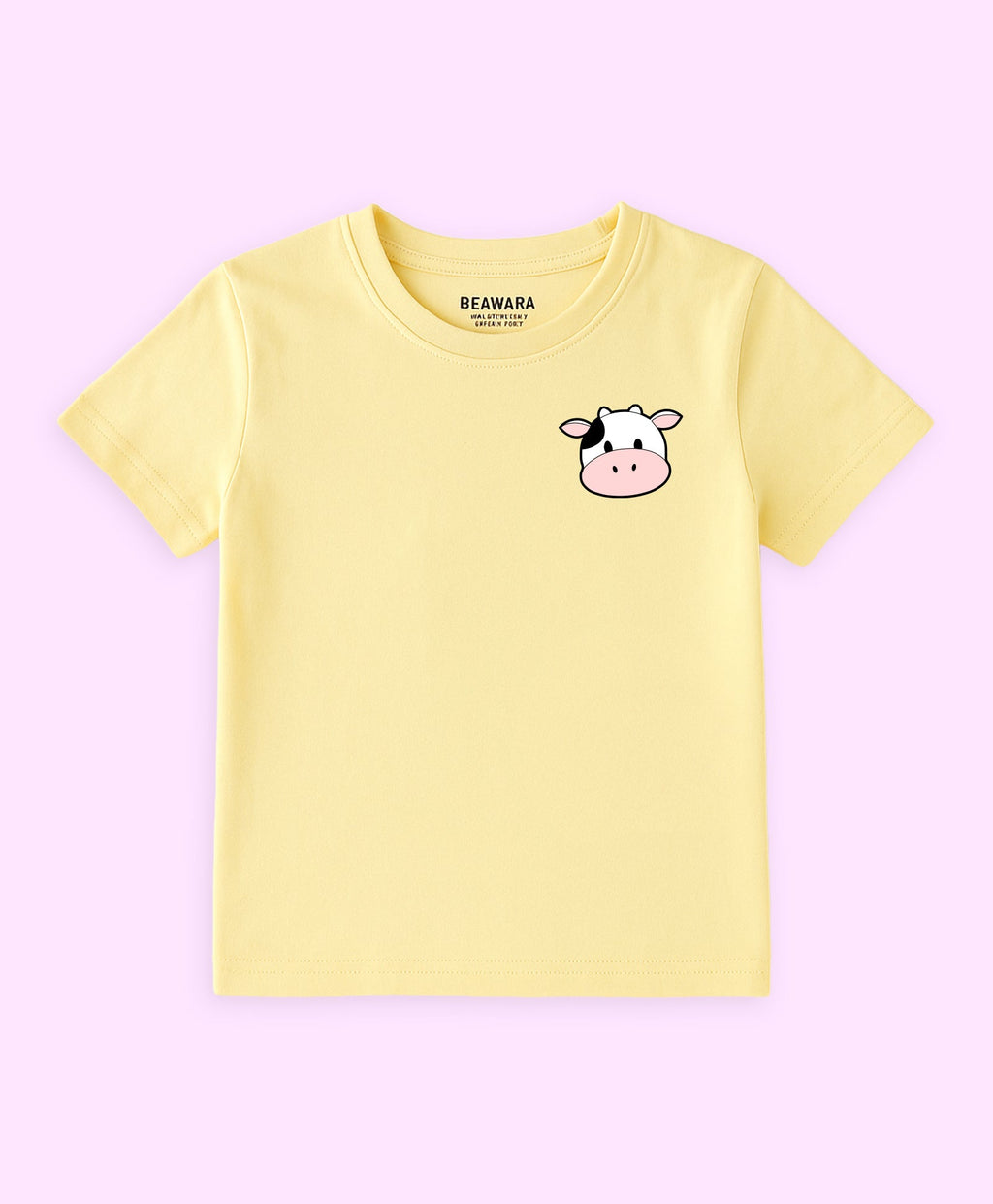 Kids Unisex Holy Cow Graphic Print Oversized Half Sleeves T-Shirt