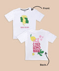 Kids Lemonade Back Print Half Sleeves Oversized T-shirt