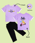 Kids Scooter Print Half Sleeves T-Shirt & Lounge Pants Set