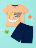 Kids Unisex Nana & Nani Graphic Print T-Shirt & Shorts Set