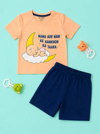 Kids Unisex Nana & Nani Graphic Print T-Shirt & Shorts Set