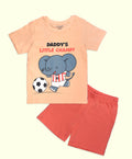 Kids Daddy’s Little Champ Graphic Print T-Shirt & Shorts Set