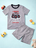Kids Printed Half Sleeves T-Shirt & Shorts Set