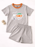 Kids Printed Half Sleeves T-Shirt & Shorts Set