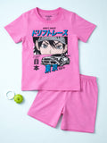 Kids Printed Half Sleeves T-Shirt & Shorts Set