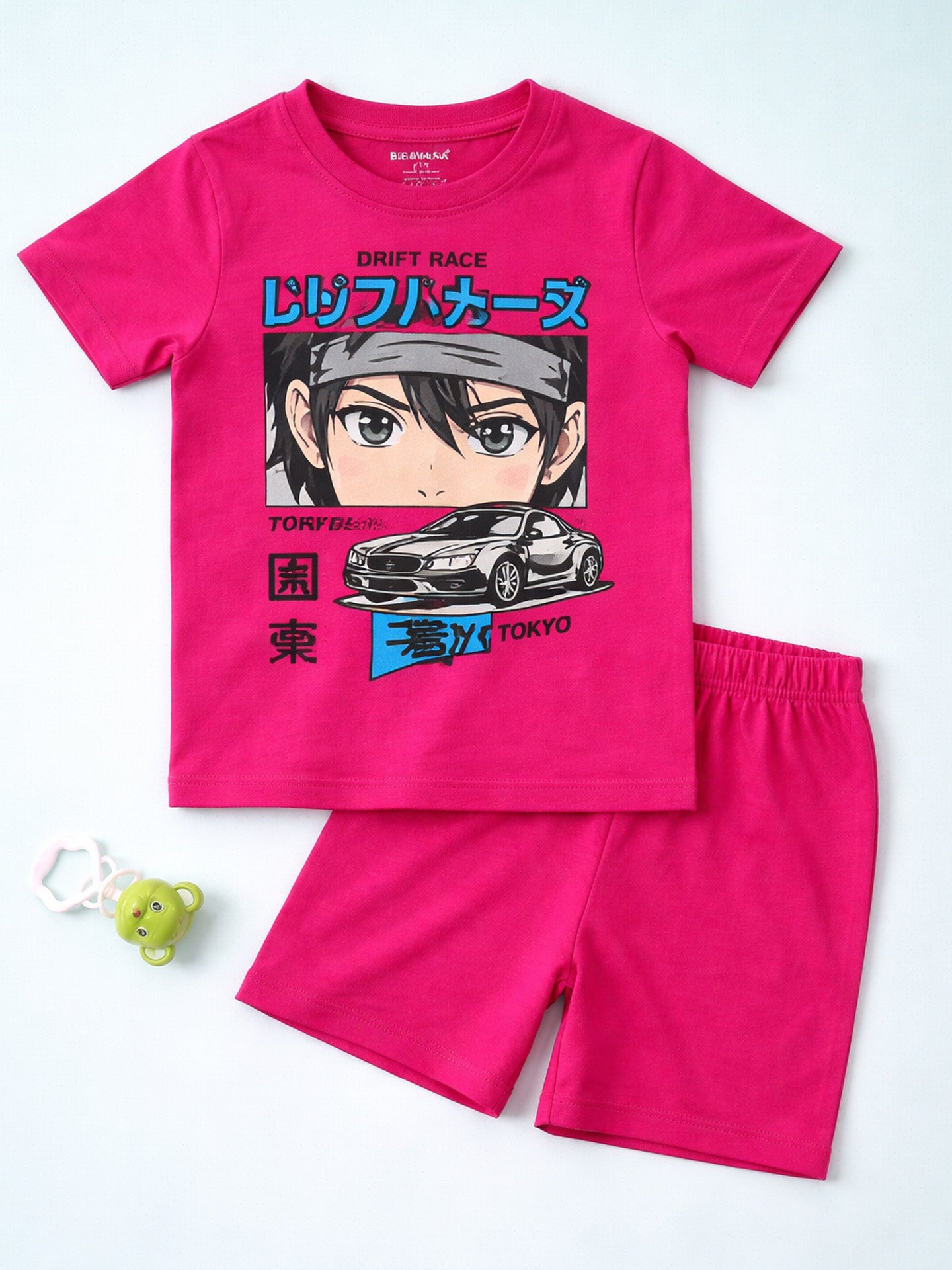 Kids Printed Half Sleeves T-Shirt & Shorts Set