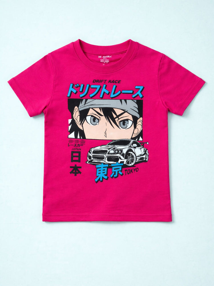 Kids Printed Half Sleeves T-Shirt & Shorts Set