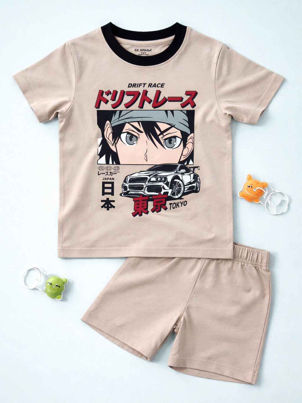 Kids Printed Half Sleeves T-Shirt & Shorts Set