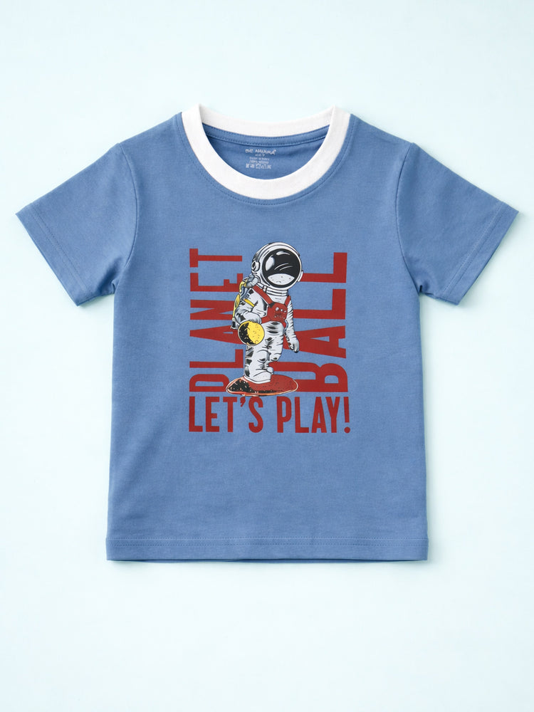 Kids Printed Half Sleeves T-Shirt & Shorts Set