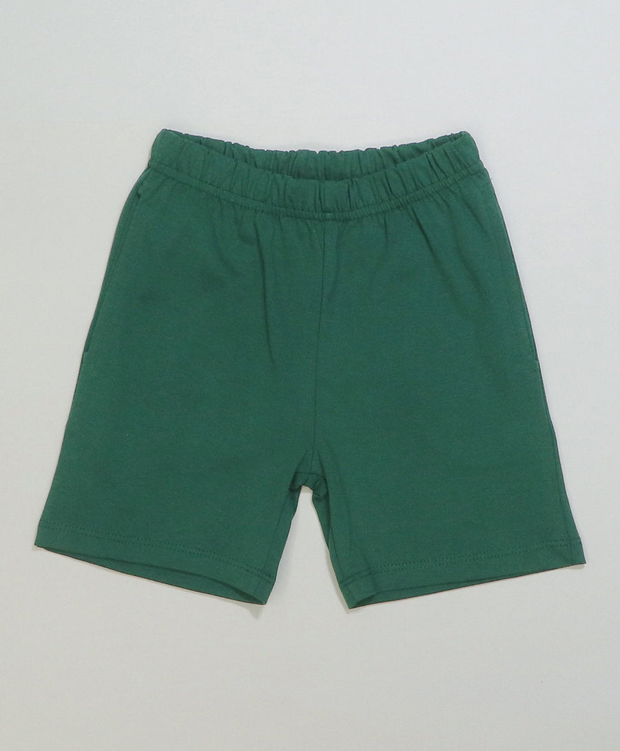 Green Leaf's Print Half Sleeves T-Shirt & Shorts Set