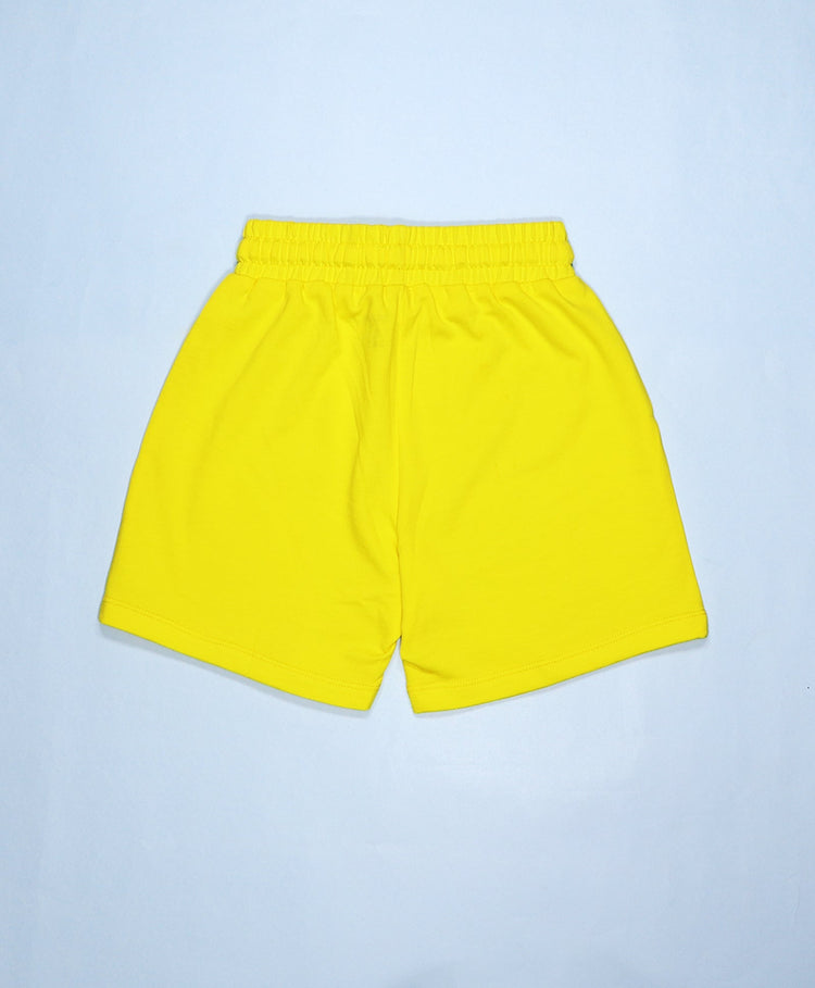 Illuminating Yellow Drop Shoulder T-Shirt & Shorts Set