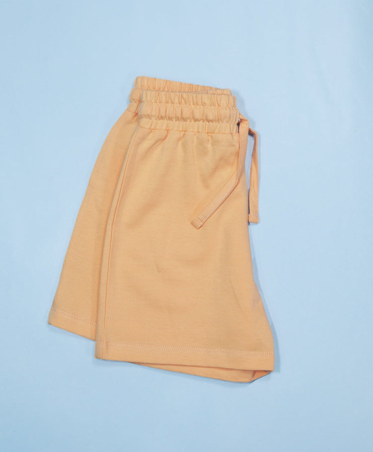Peach Fuzz Drop Shoulder T-Shirt & Shorts Set