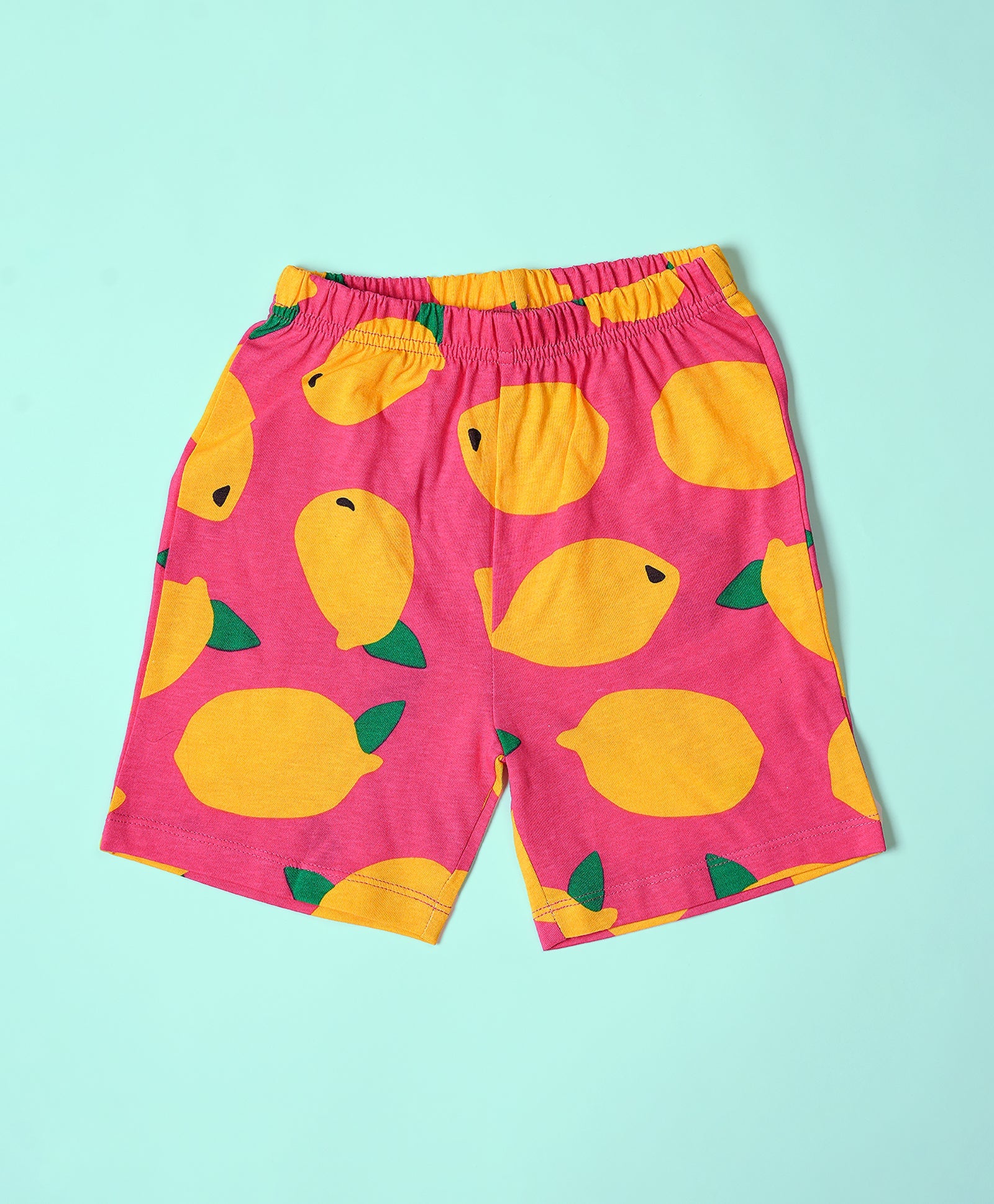 Mango Pattern Half Sleeves T-Shirt & Shorts Set