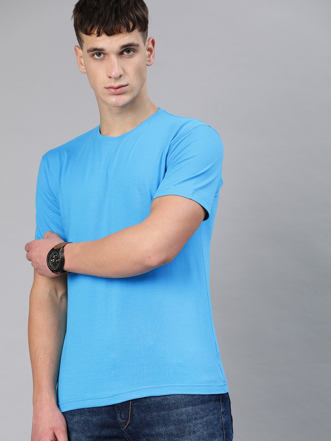 Plain Sky Blue T-Shirts online | Men's T-shirts | Be Awara